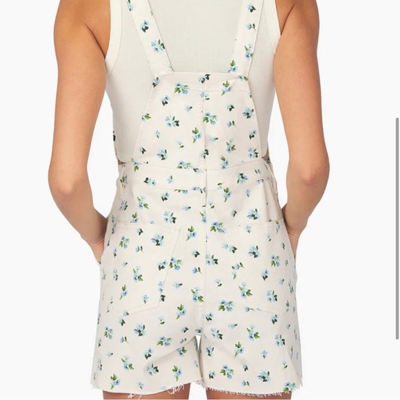 Weworewhat Floral Slit Overall Short - Picture 3 of 3